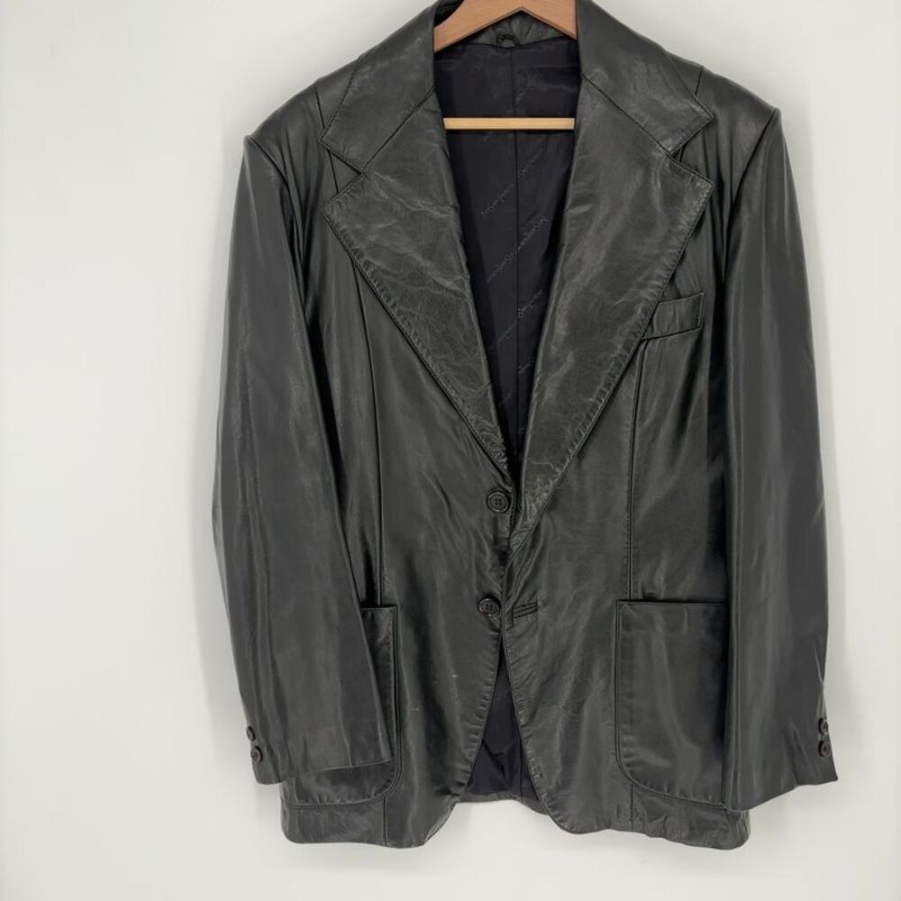 Yves Saint Laurent Leather Blazer Jacket